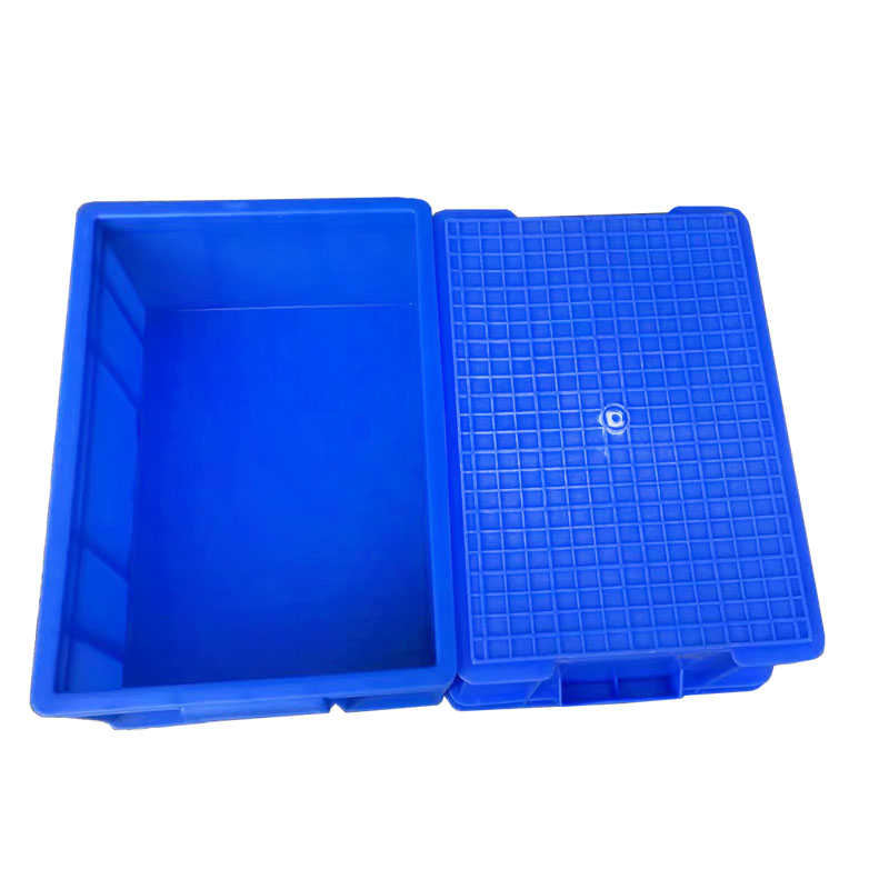 塑料箱小号塑胶周转运输箱加厚加韧筐全新料蓝色红色胶箱五金箱