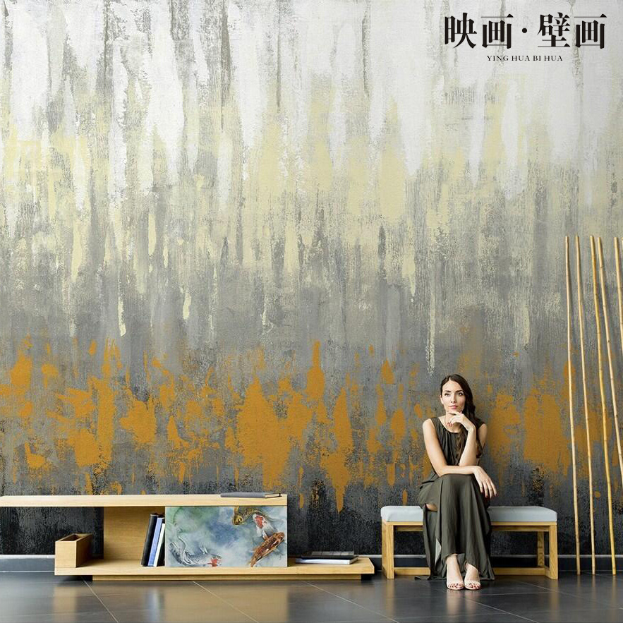 2021北欧个性手绘涂鸦现代抽像客厅电视背景墙纸沙发壁纸壁画墙布