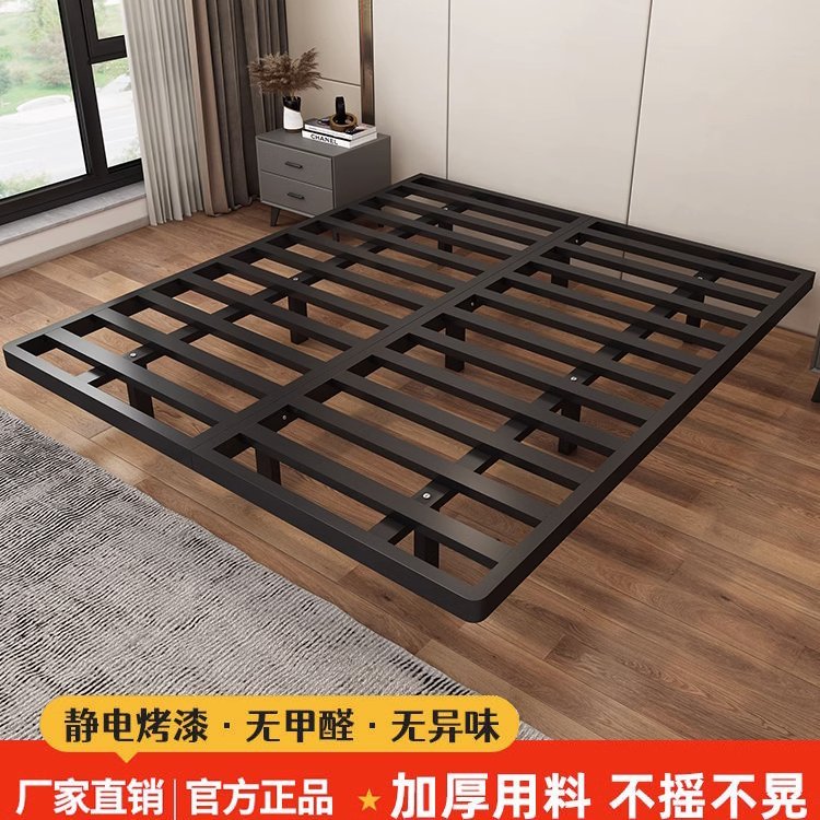 悬浮床现代简约无床头床架排骨架悬空床家用主卧单双人加密铁艺床