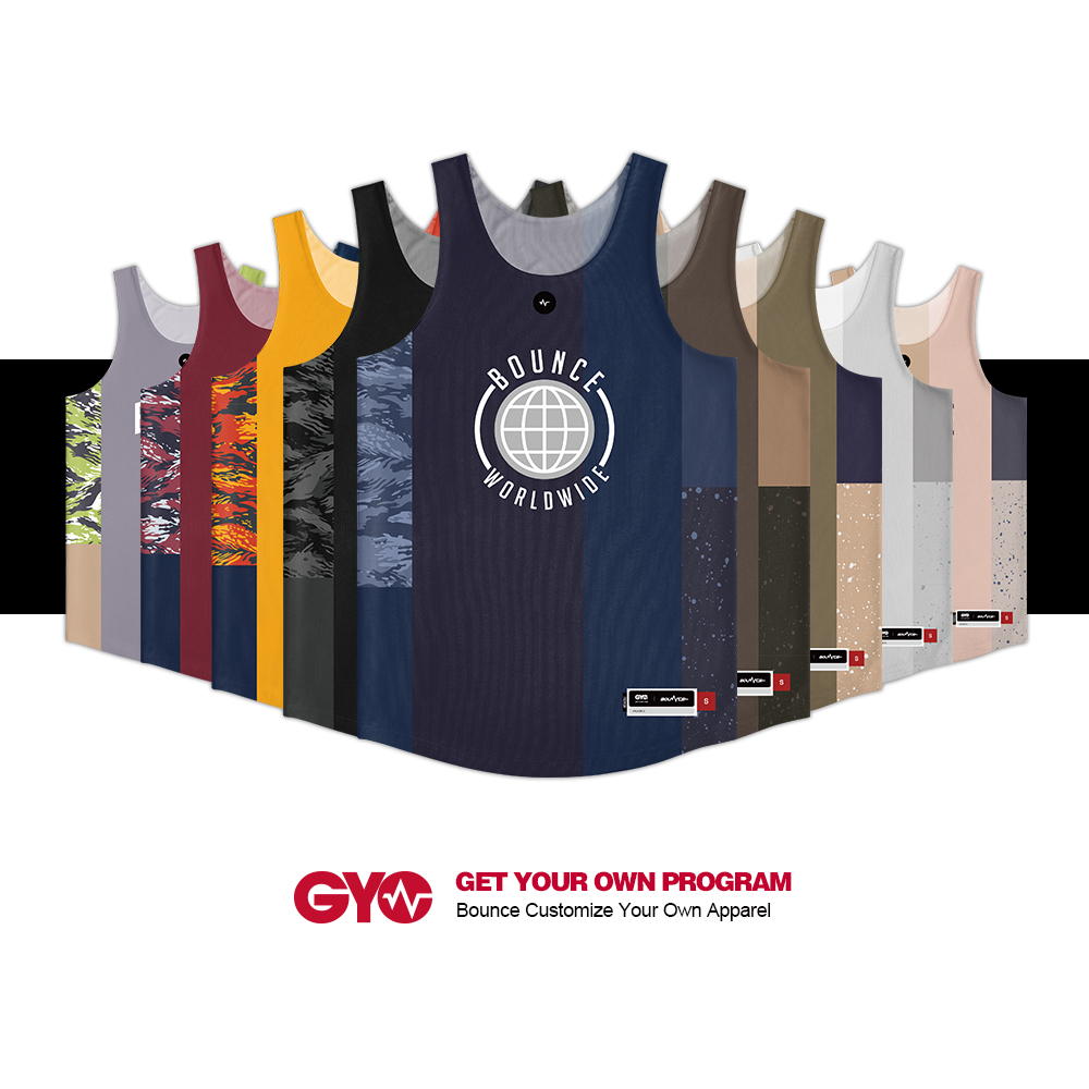 BOUNCE官方GYO定制解构球衣比赛篮球服套装可印字号队名团队球衣