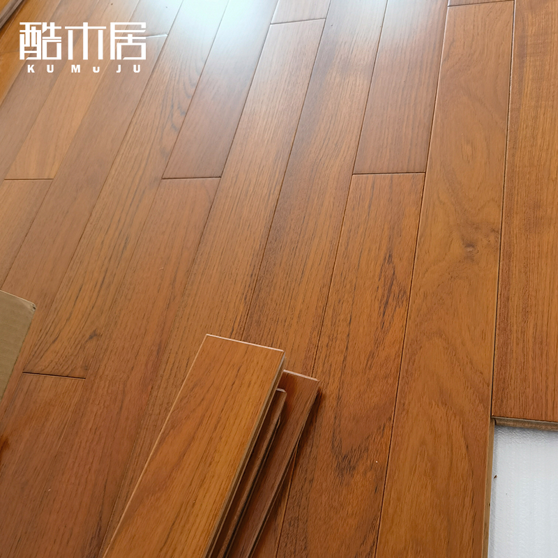 缅甸柚木翻新实木漆膜地板纯实木天然纹家装 原木旧老料 环保健康