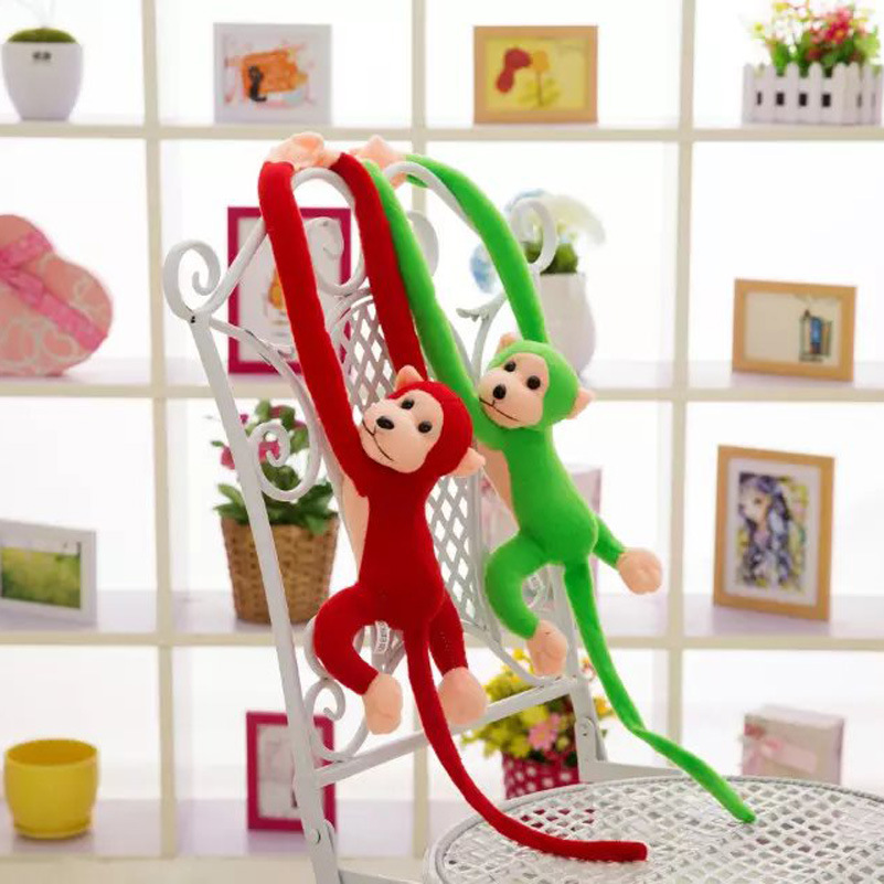 窗帘猴子公仔长臂猴毛绒玩具吊猴电动车防撞头布娃娃小家居挂饰