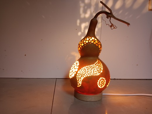 定制葫芦夜灯创意个性手工雕刻镂空卧室茶室吧台玄关中式禅意灯