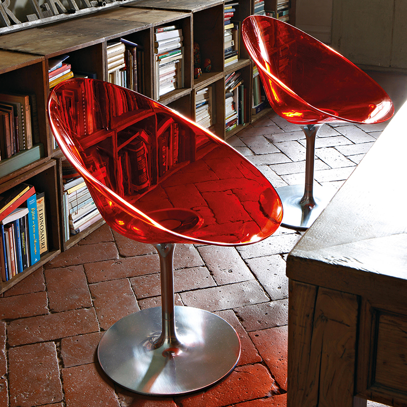 Kartell Ero|S| 意大利进口 透明水晶塑料扶手椅简约创意餐椅子