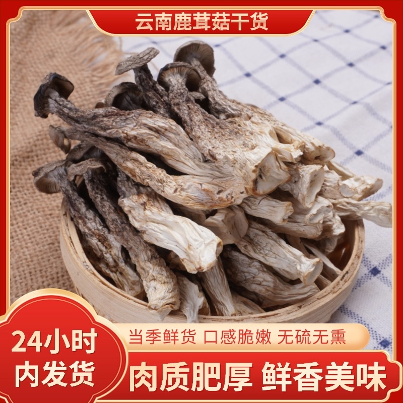 鹿茸菇干货1斤云南特产山珍蘑菇优质菌菇脆脆菇煲汤炒菜食用菌