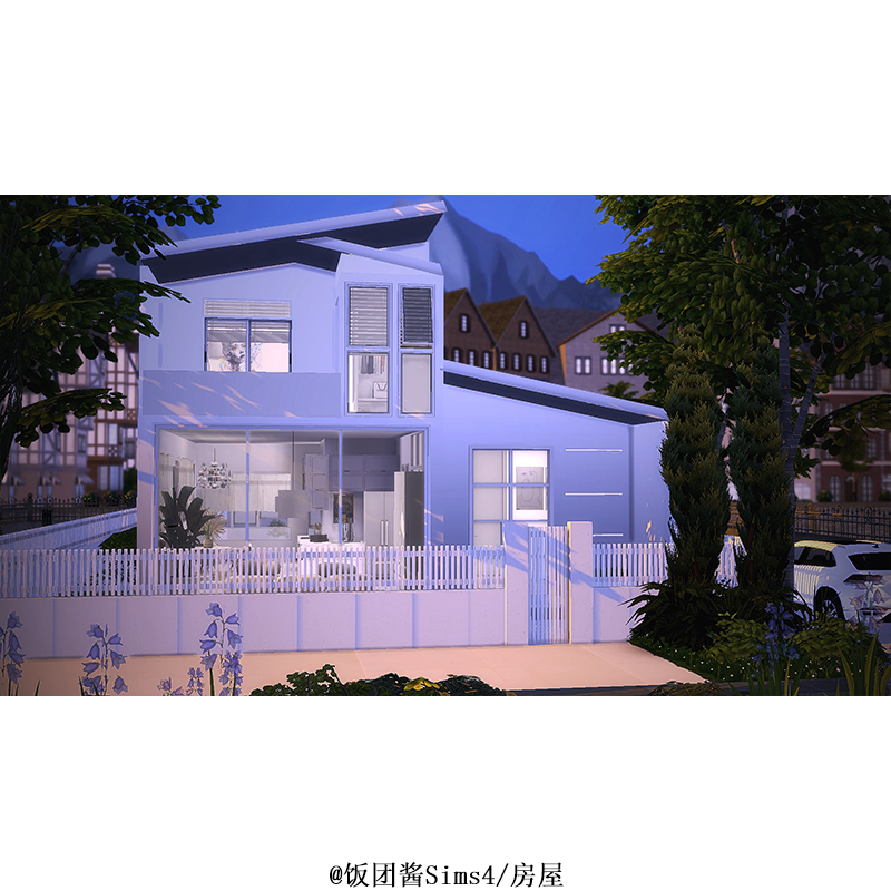 模拟人生4房屋36丨有CC房屋丨温馨的家30x20三室三卫住宅房屋装修