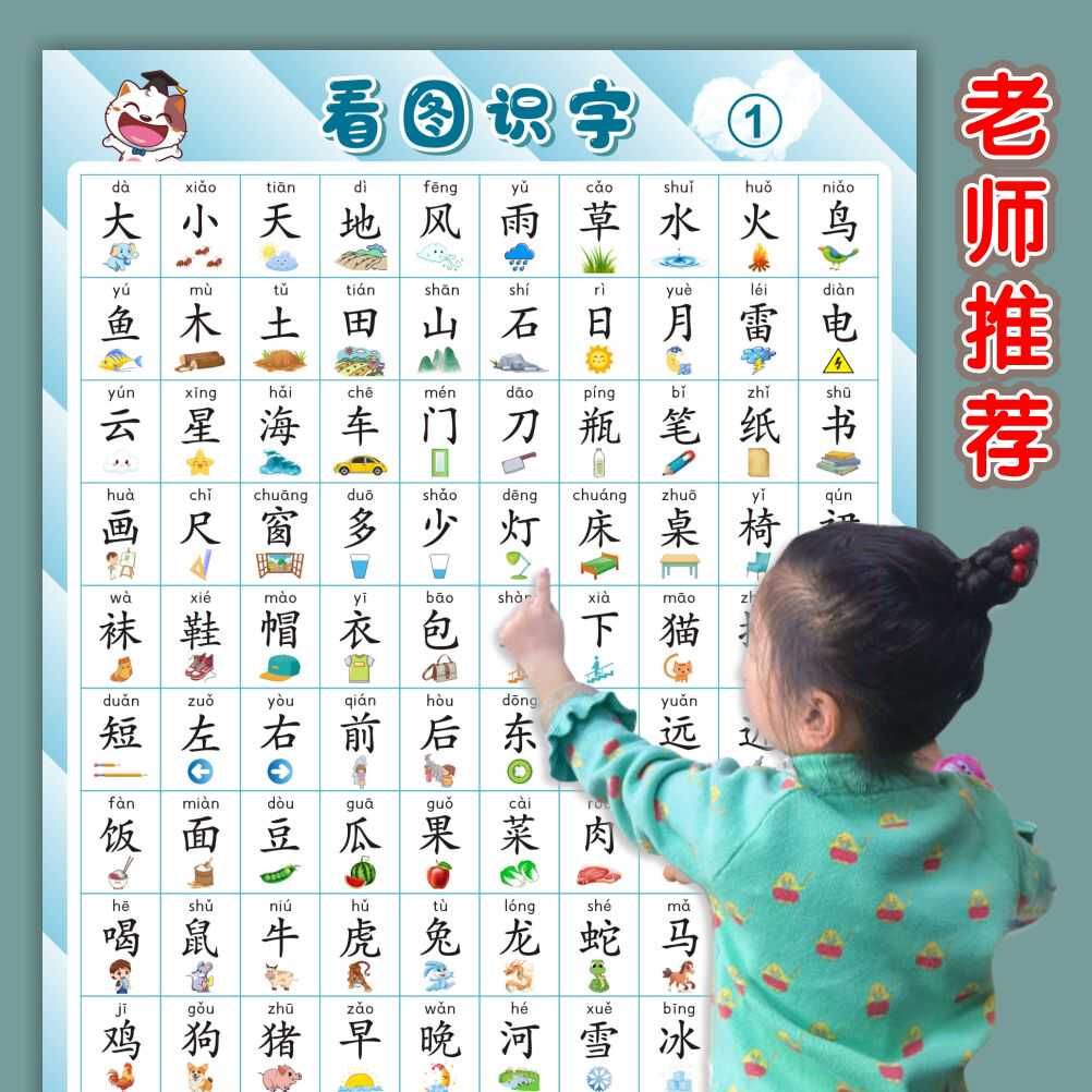 看图识字挂图墙贴幼儿园儿童宝宝启蒙早教认字汉字表学习神器全套