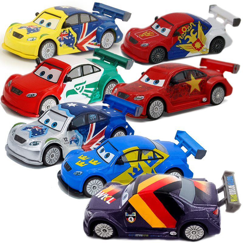 汽车总动员澳大利亚俄罗斯中国龙哥赛车手合金小汽车模型儿童玩具