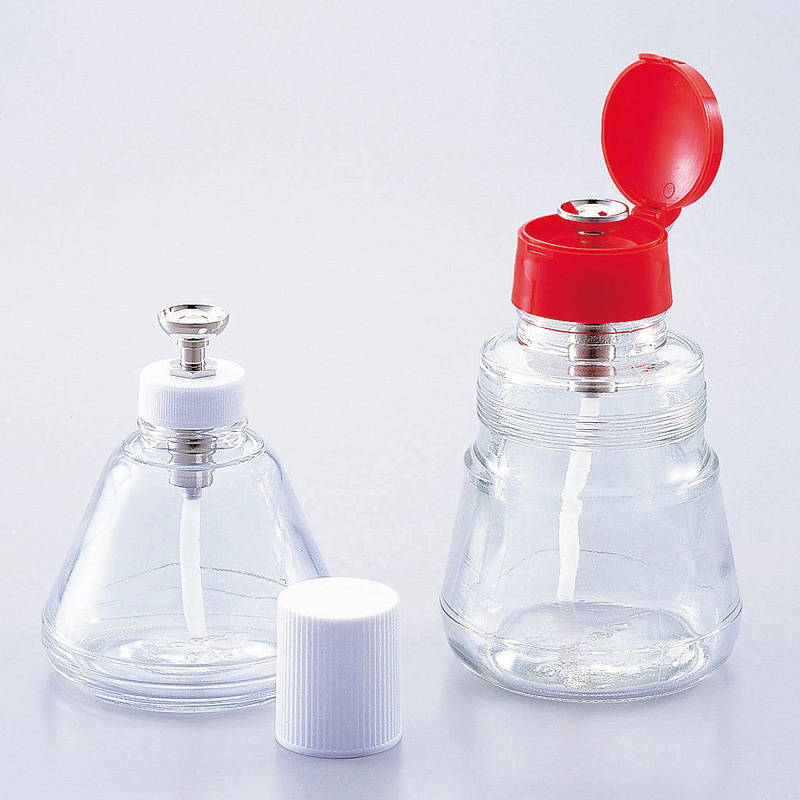 Asone手压泵试剂瓶 170ml/280ml 钠钙玻璃酒精瓶 按压泵药剂瓶