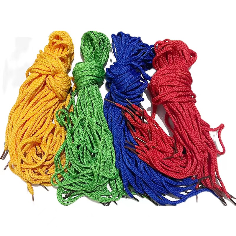 幼儿园老师自制教玩具手工材料*儿童活动区域编织绳DIY串珠穿线绳