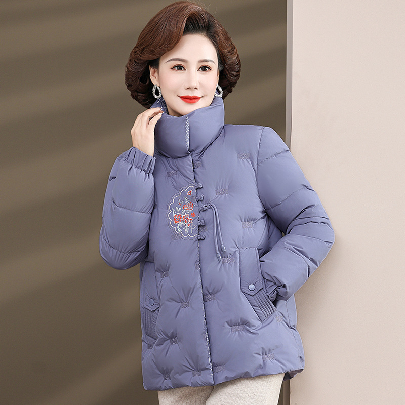棉衣绵亦锦以40一50-60岁中年女装老婆妻子棉服外套短款袄子 冬装