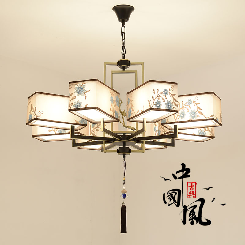 新中式吊灯客厅中国风复古禅意茶室书房灯现代简约饭店酒店餐厅灯