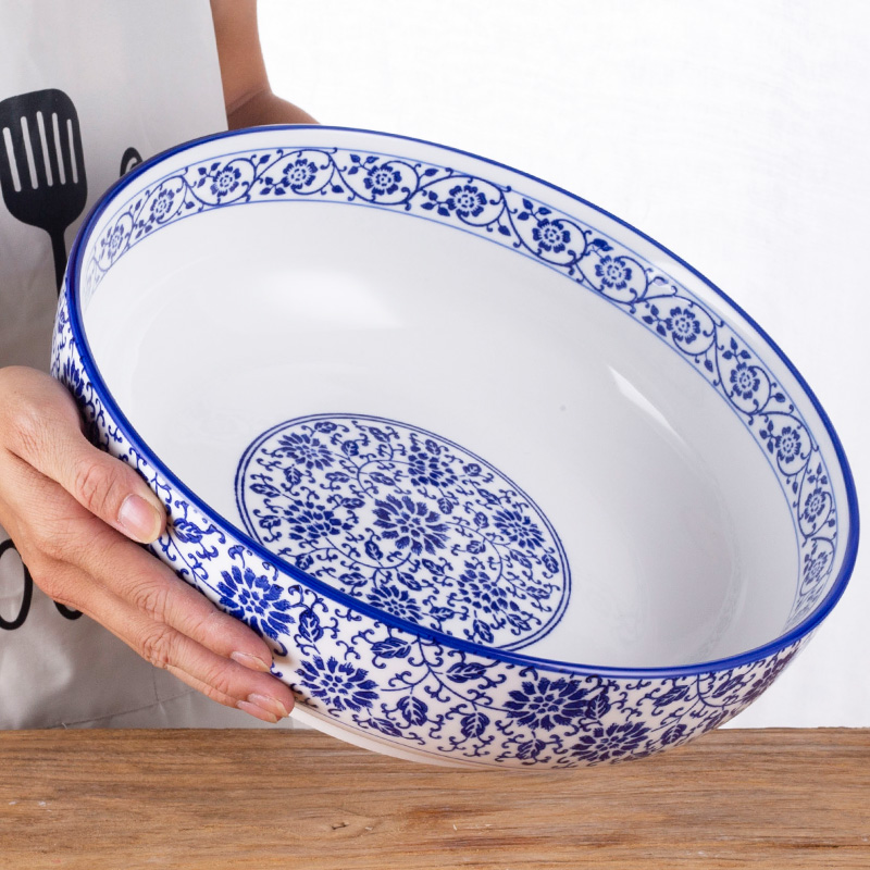 青花陶瓷汤碗面碗家用水煮鱼碗酸菜鱼碗汤盆和面盆毛血旺大号碗