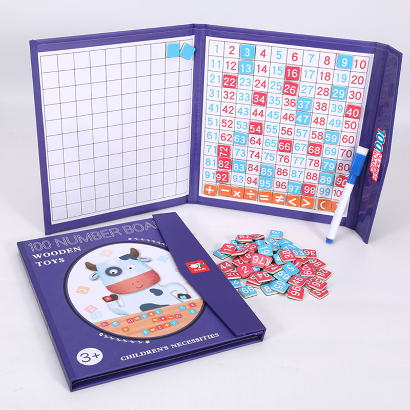 小学生书本百数板1到100教具一年级数学教具益智儿童数字拼算玩具