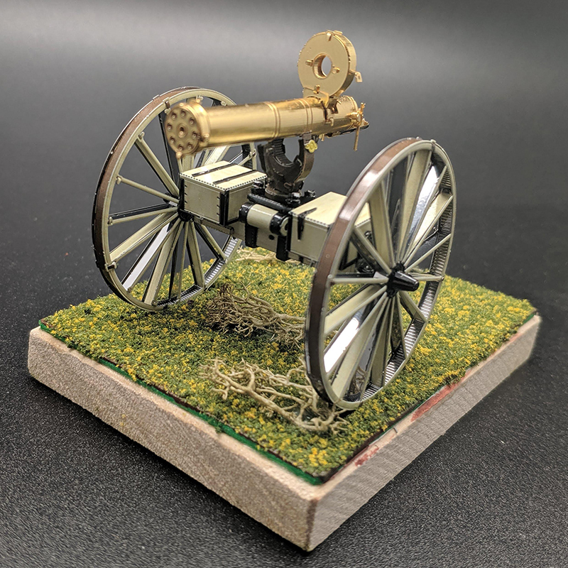 5折 金属DIY古典工艺品3D立体拼装模型摆件 荒野大镖客加特林机枪