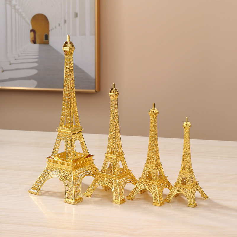 创意巴黎埃菲尔铁塔小摆件家居客厅桌面装饰品酒柜道具摆设工艺品