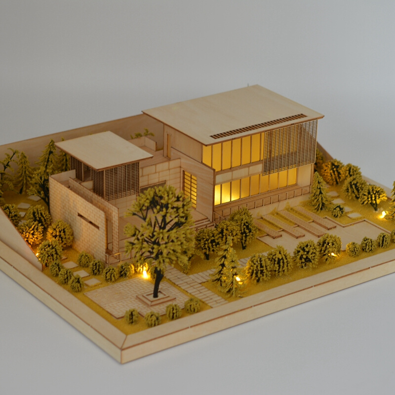 DIY手工拼装制作模型沙盘建筑场景材料包套装小屋房子后现代别墅