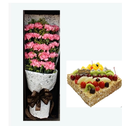 齐齐哈尔富拉尔基区红宝石北兴铁北和平母亲节鲜花店配送生日蛋糕