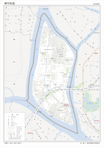 广州市荔湾区桥中街道地图行政区划水系交通地形卫星流域打印定制