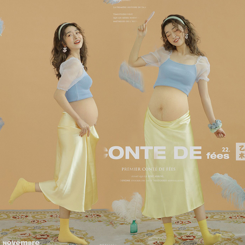 新款影楼孕妇写真主题服时尚大肚妈咪照私房孕妇摄影服装在逃公主