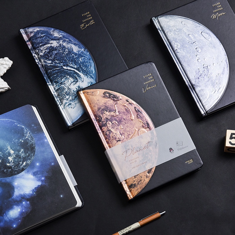 AR立体动态笔记本子银河星球天文酷炫创意精装日记手账本男孩礼物