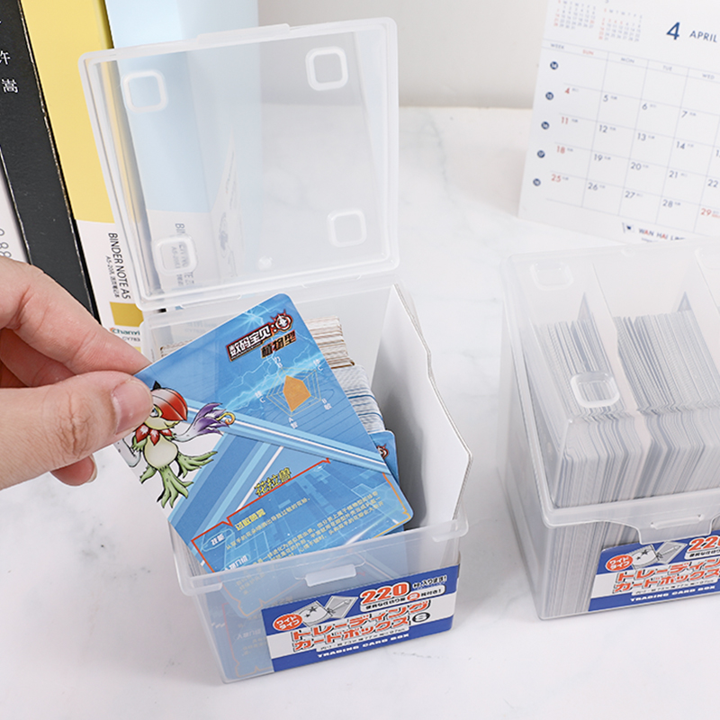 日本进口动漫卡片收纳盒名片透明保护盒奥特曼卡牌防尘整理盒子