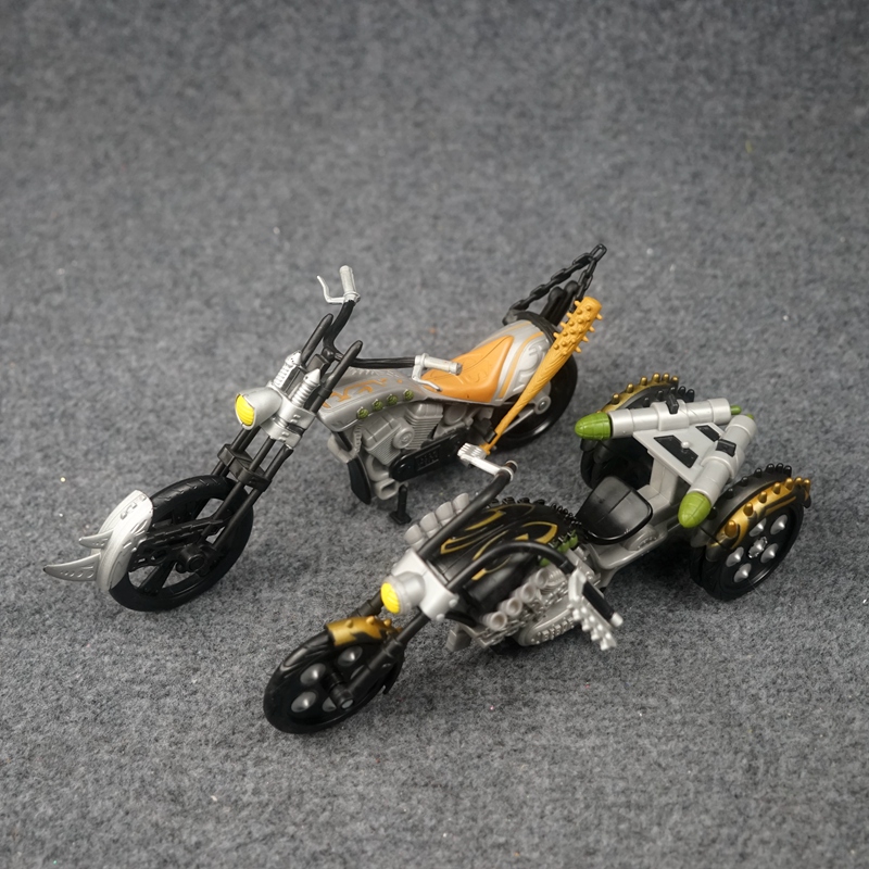 动漫神龟系列朋克摩托车猪头牛头摩托配武器儿童滑行玩具摆件
