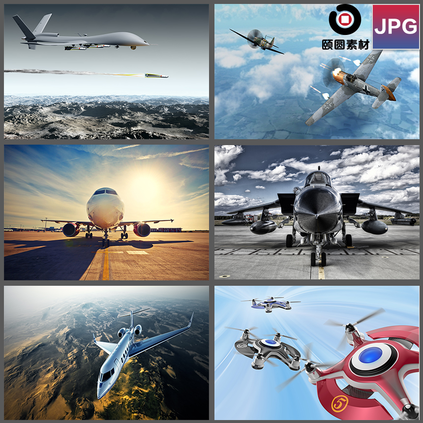 飞机起飞降落飞行员机场航空蓝天白云飞翔JPG高清图片设计素材
