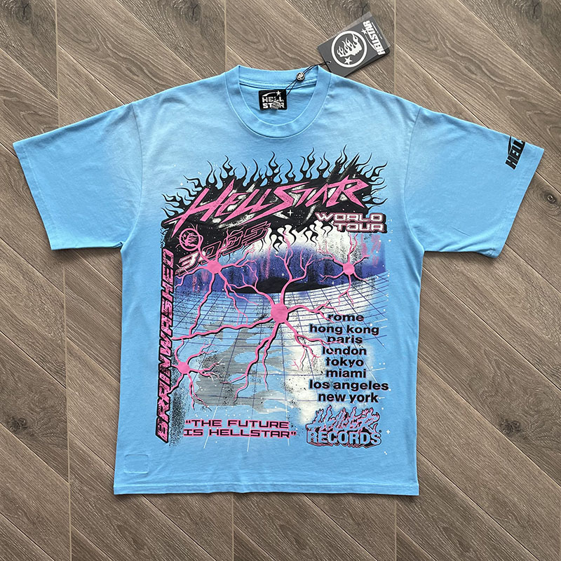 Hellstar Neuron Tour Capsule 10 Shirt 美式高街洗水短袖T恤
