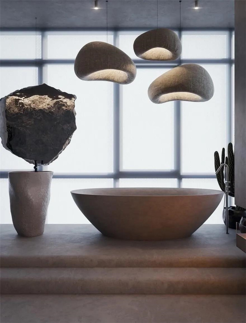 北欧现代简约时尚水泥蘑菇吊灯客厅卧室餐厅别墅展台店铺橱窗灯具