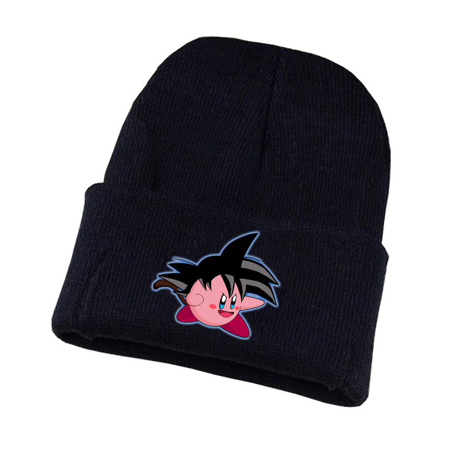 星之卡比线帽针织毛线帽子学生保暖帽冬天套头冷帽子男女保暖帽
