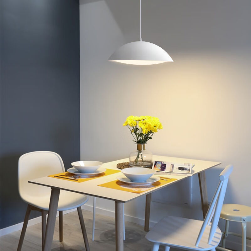 希维尔现代简约餐厅灯北欧设计师网红极简灯具智能单头飞碟餐桌吧