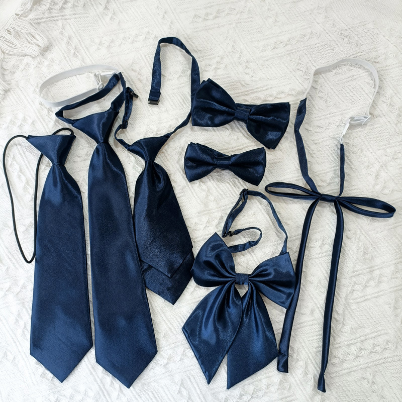 JK学生藏青色领带领结领花绳子配饰合集搭配制服衬衣儿童