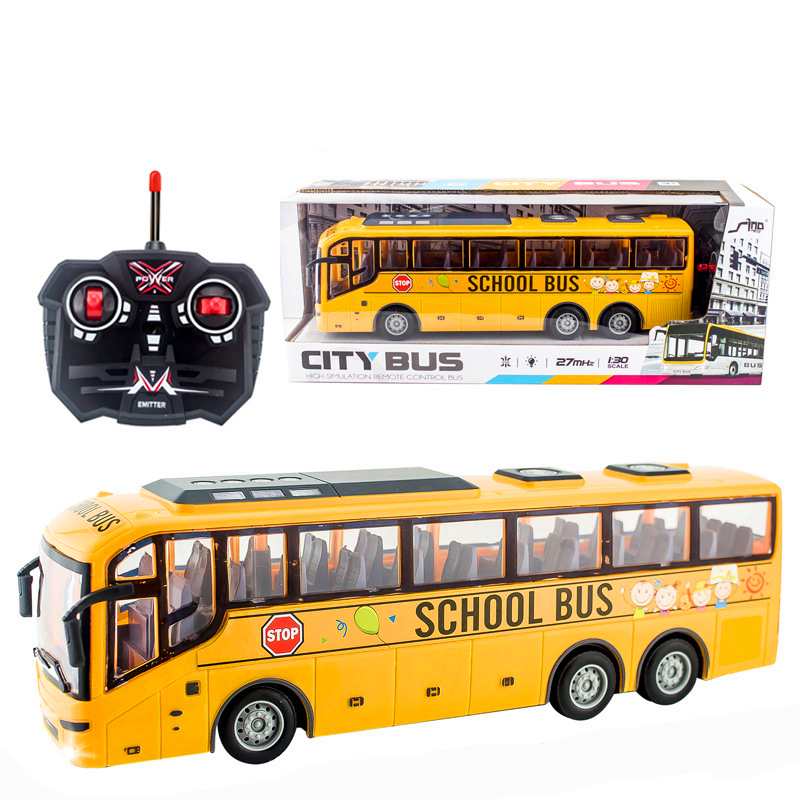 电动儿童遥控双层巴士双节公交车仿真汽车模型玩具男孩礼物6-8岁