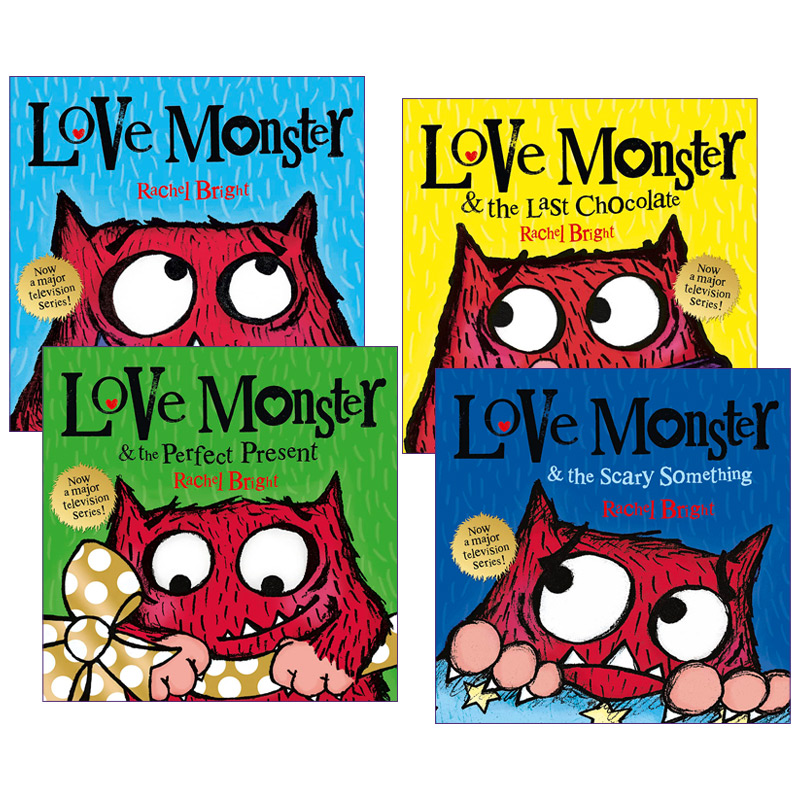 英文原版绘本 Love Monster 小怪兽阿蒙系列4册 完美的礼物 吓人的东西 谁会喜欢我 吃还是不吃 英文版 进口英语原版书籍