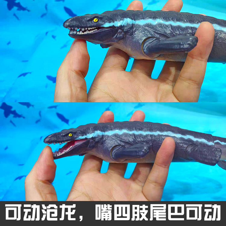 侏罗纪公园恐龙手办沧龙玩具可动翼龙腔棘鱼模型霸王龙牛龙三角龙