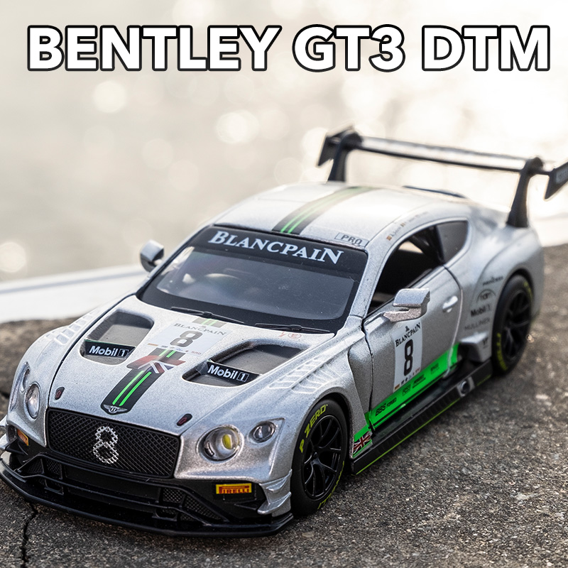 宾利欧陆GT3赛道版合金车模 1:32跑车儿童玩具车赛车仿真汽车模型
