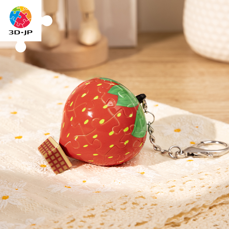 3D-JP可爱背包挂件28片热气球造型钥匙扣拼图么团草莓甜心 AB1005