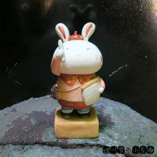 日本代购匠人手工常滑烧羽田桂子漫画家小兔子素陶治愈可爱萌摆件