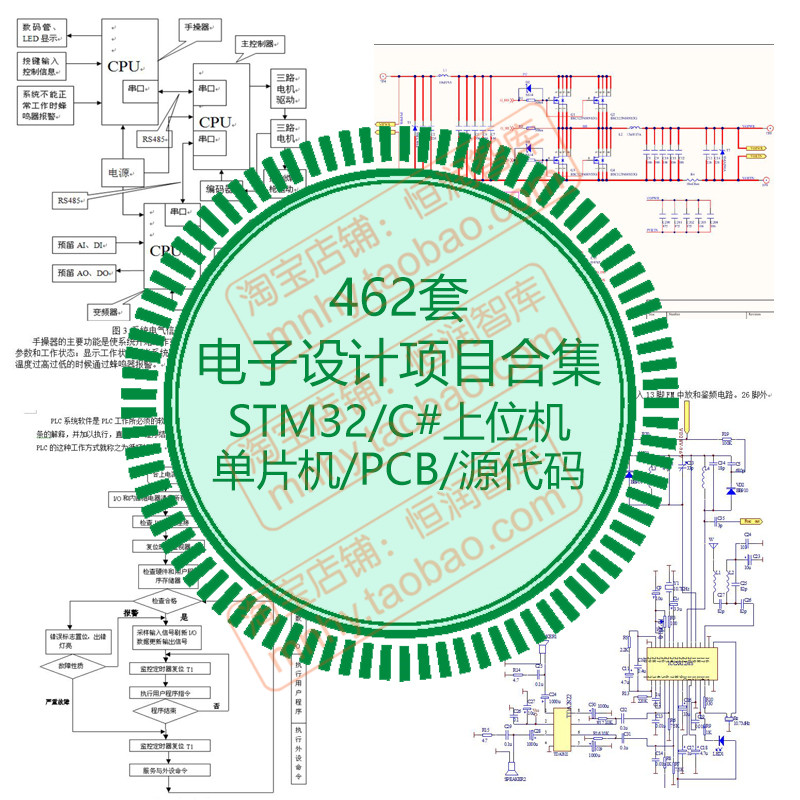 电子设计项目合集PCB单片机STM32原理图程序源码智能无线电路制作