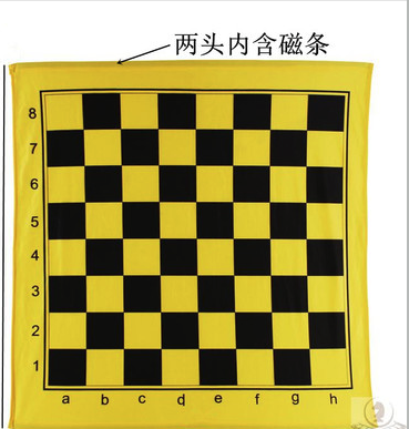 磁性国际象棋教学软布棋盘 大号磁力国际象棋教学棋子 便携棋布