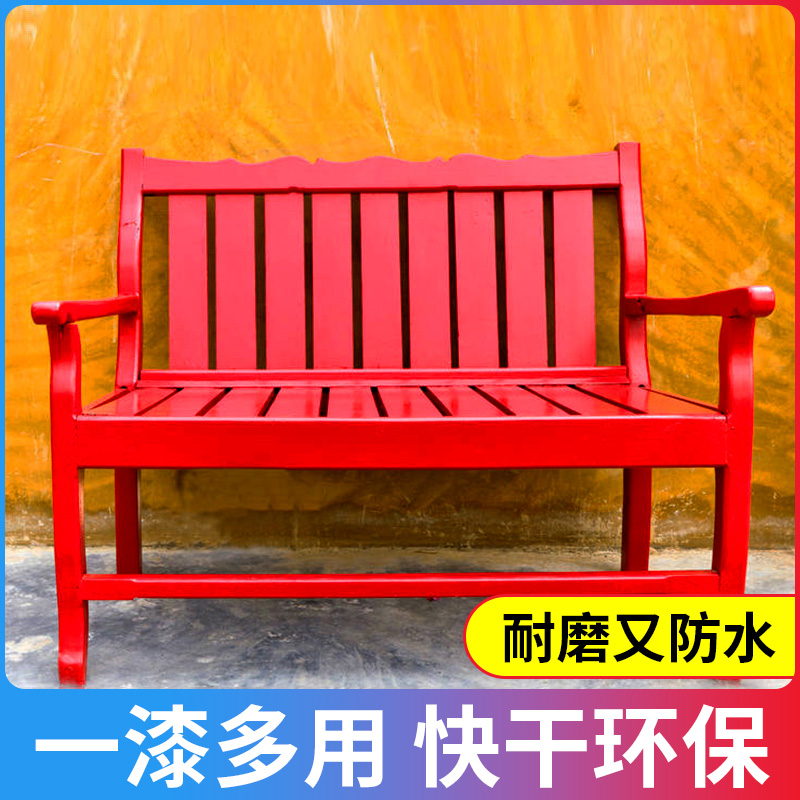 大红色刷木头的漆中国红朱红刷木门柜子水性木器漆刷门头木板油漆