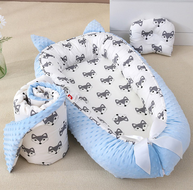 婴儿便携式床中床可拆洗造型皇冠带被子新生儿仿生床宝宝哄睡专用