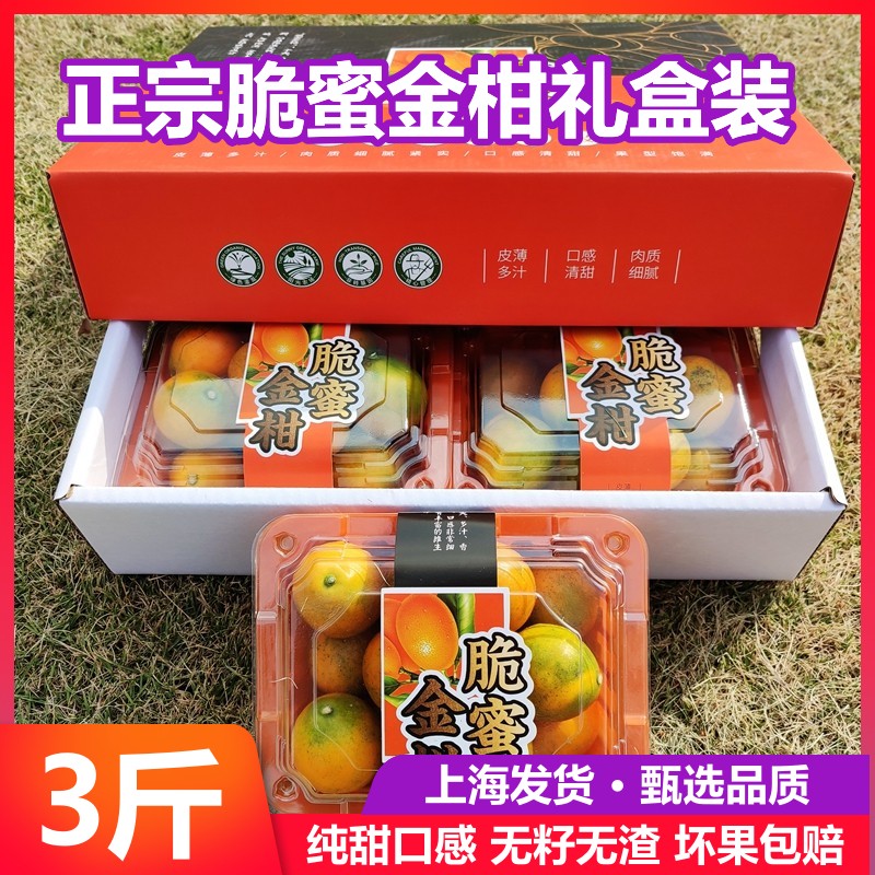 脆蜜金柑金桔甜蜜多汁3斤4盒大果礼盒装当季时令新鲜水果黄皮大果