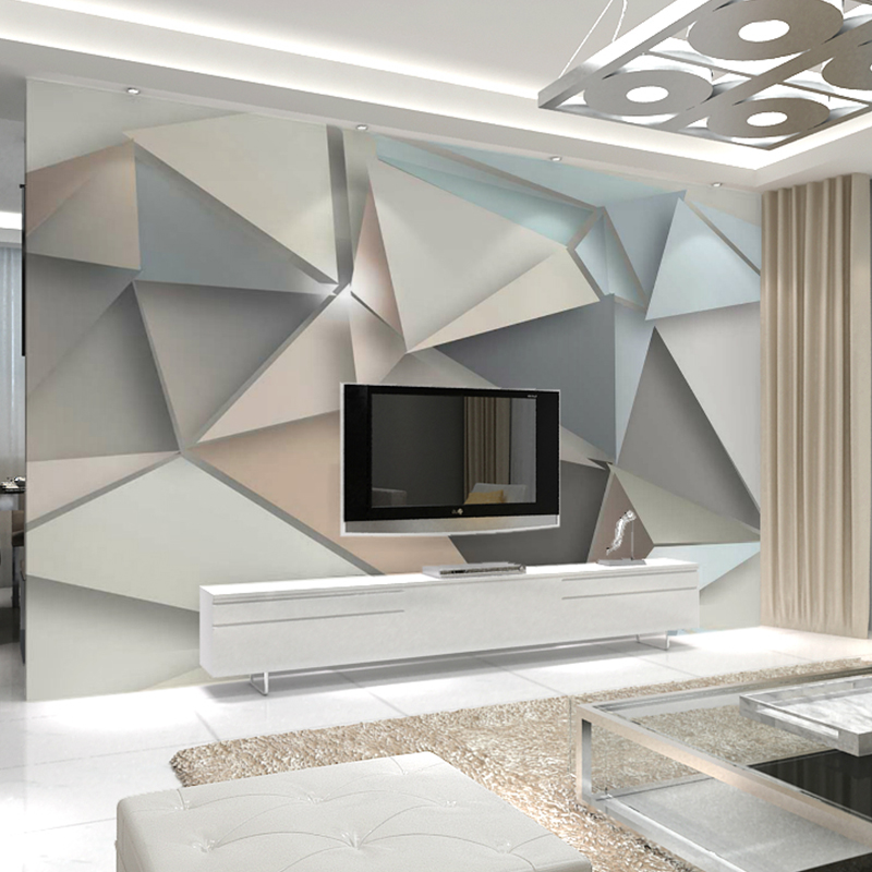 定制几何电视背景墙壁纸5d立体客厅大气现代简约墙纸北欧风格壁布
