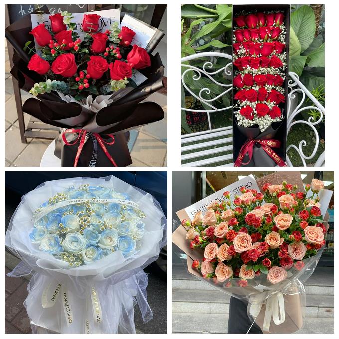 北京市顺义区石园空港双丰街道同城花店订玫瑰生日鲜花送老婆女友