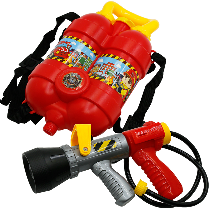 儿童消防员玩具仿真带管大号灭火器抽拉式背包喷水枪套装幼儿园男