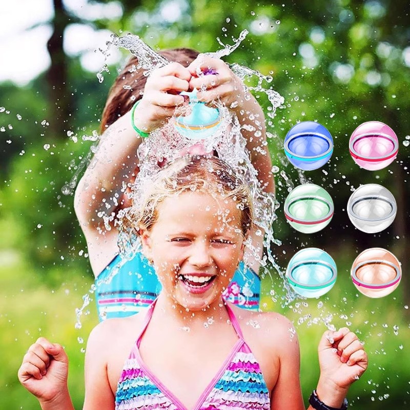 水球磁吸游泳玩具打水仗夏日户外装水硅胶儿童玩具重复使用注水球
