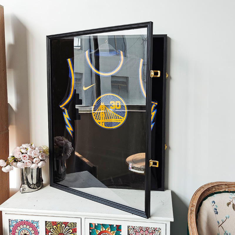 球衣收藏展示框免装裱相框定制收纳框足球篮球球服收藏展示画框