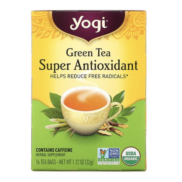 美国Yogi Tea抗氧茉莉绿茶蒲公英根16茶包减少自由基味道清香提神